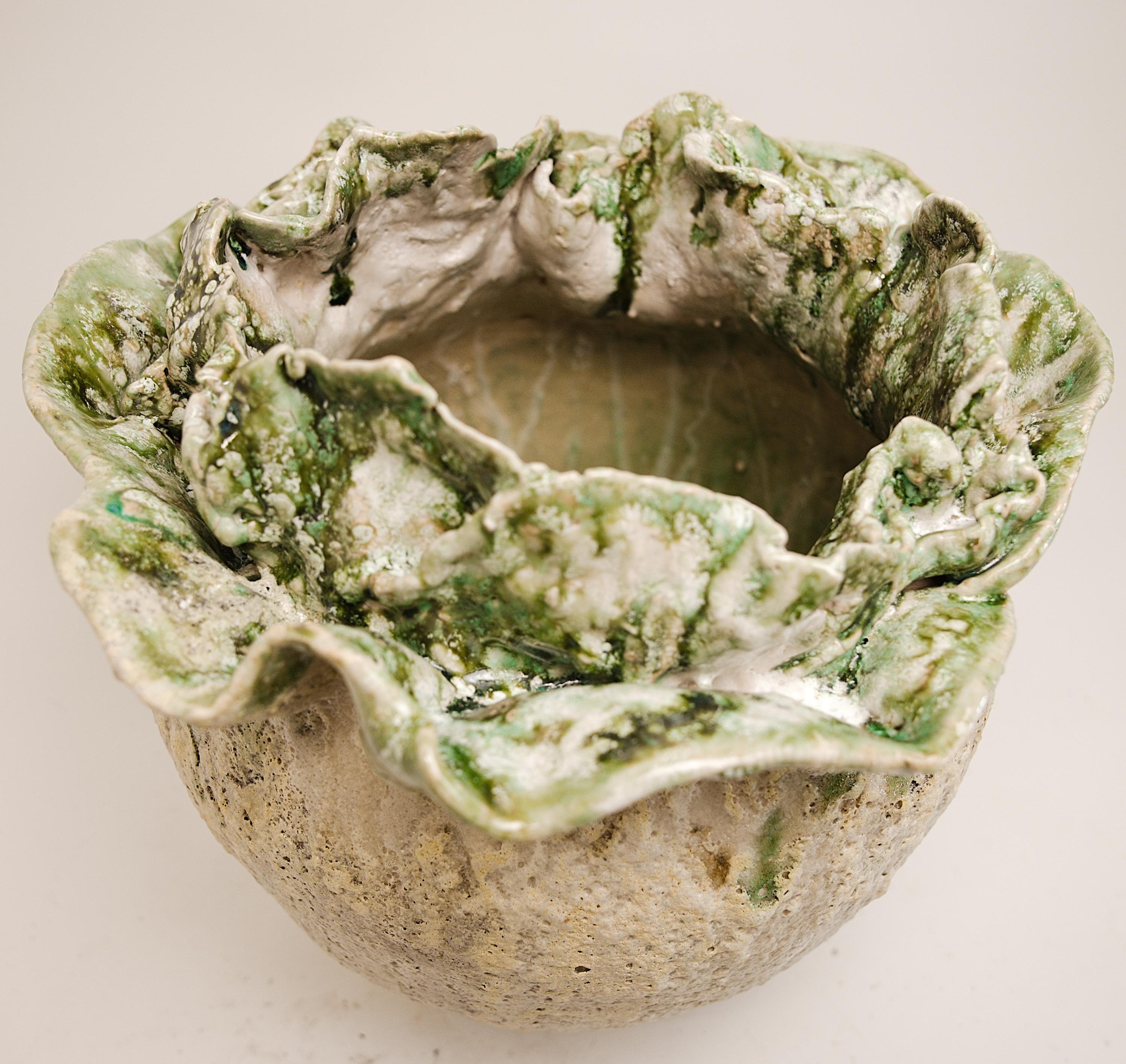 Awakening  Bloom Vase With Green For Sale 3