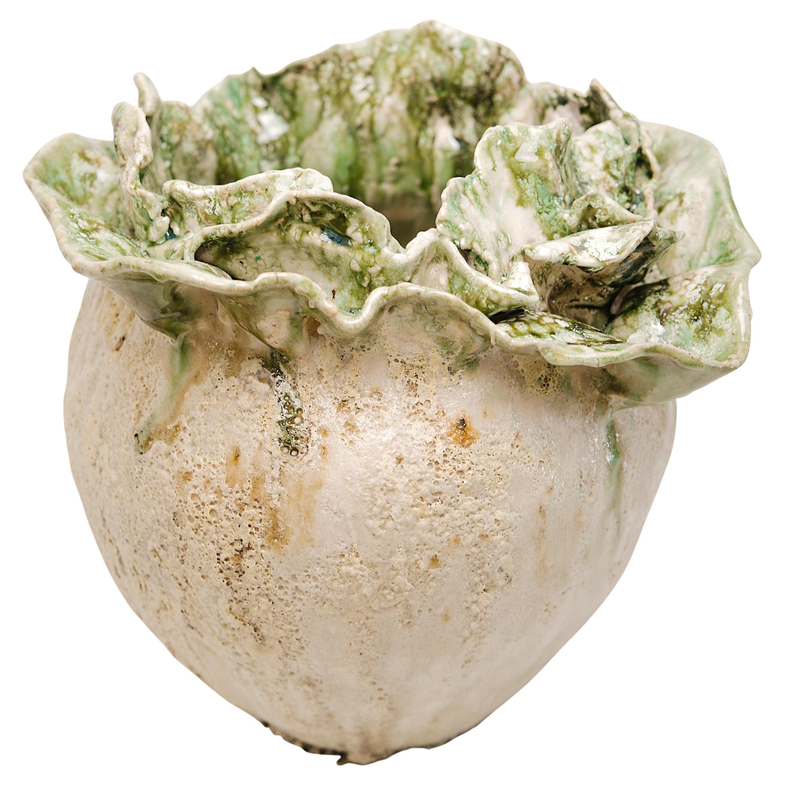 Experience the exquisite artistry of the new 2025 Spring- Awakening  Bloom Series at The Shine Studios, where each piece evokes the feeling of winter snow melting and the beauty of Spring arising..
 vase is : 
10x9