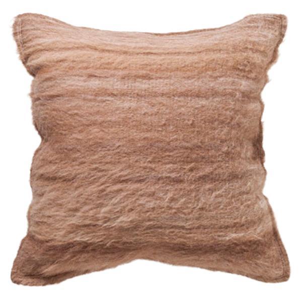 Awanay Handwoven Fair Trade Organic Llama Wool Pillow in Camel, in Stock