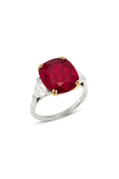 AWARD WINING 20 Carat Ruby Diamond Platinum Ring