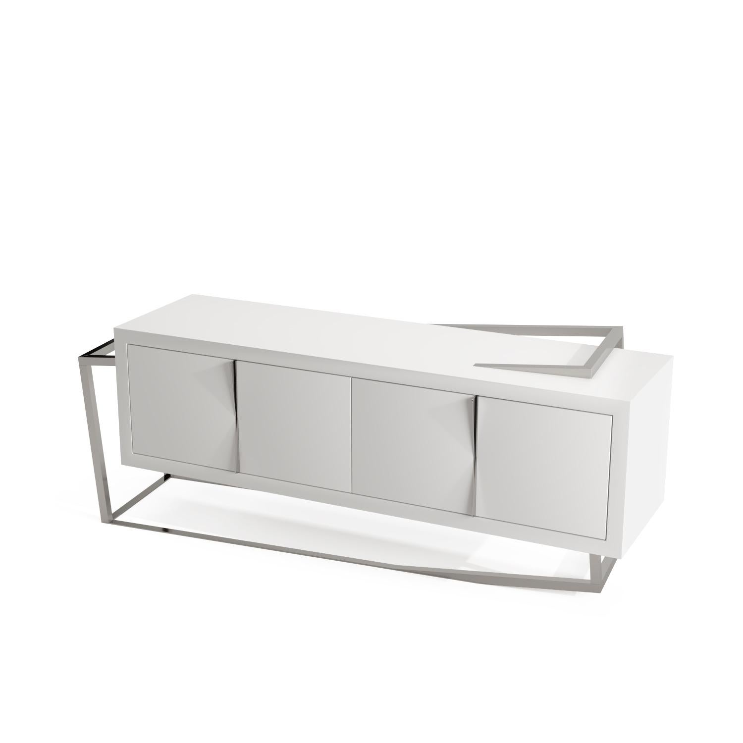 stainless steel credenza