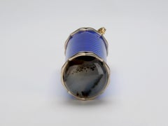 Brinker Studio Cobalt Blue Guilloché Enamel Kaleidoscope Pendant