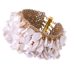 Susan Hoge Bracelet de perles Keshi en vermeil de la créatrice primée