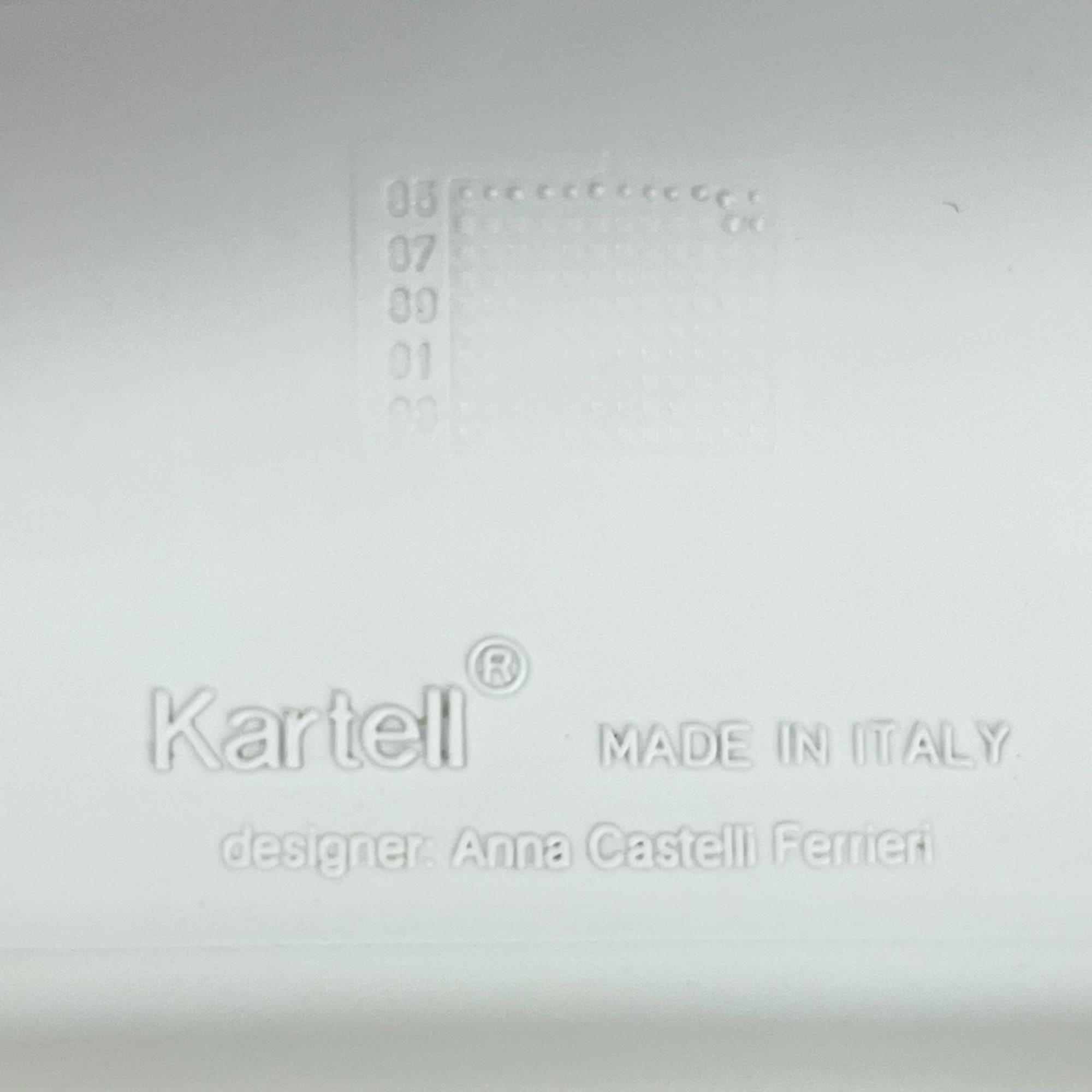Industrial Award-Winning Kartell 4870 Stackable Chairs, Anna Castelli Design, 1980s For Sale