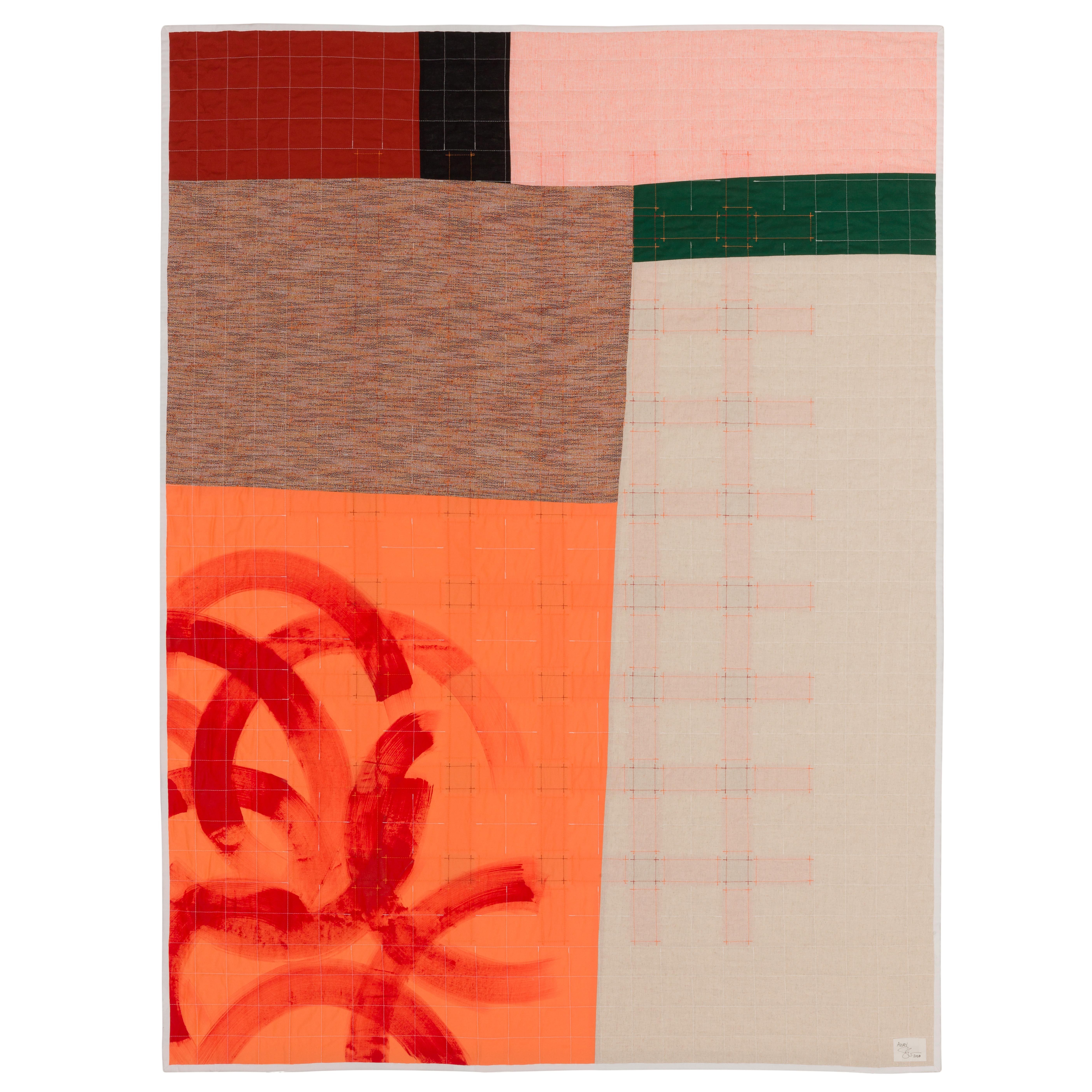 “Away” is a cotton quilt designed to recall traditional quilt patterns with a dedication to place and our relationship with it. Quilts are often used as a means to tell stories and, whether you’re near or far from whatever you place you call home,