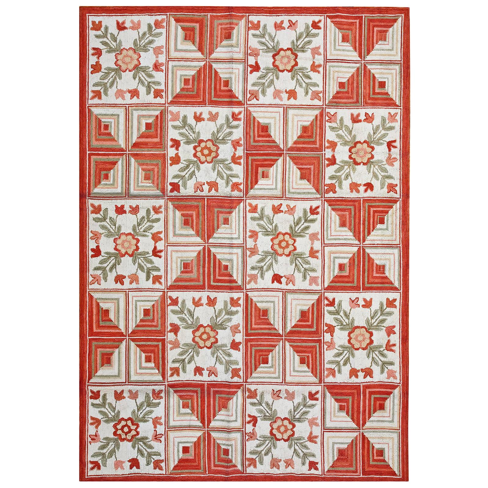 Ehrfurcht einflößende 
besondere Modern Design Contemporary Handmade American Hooked Rug im Angebot