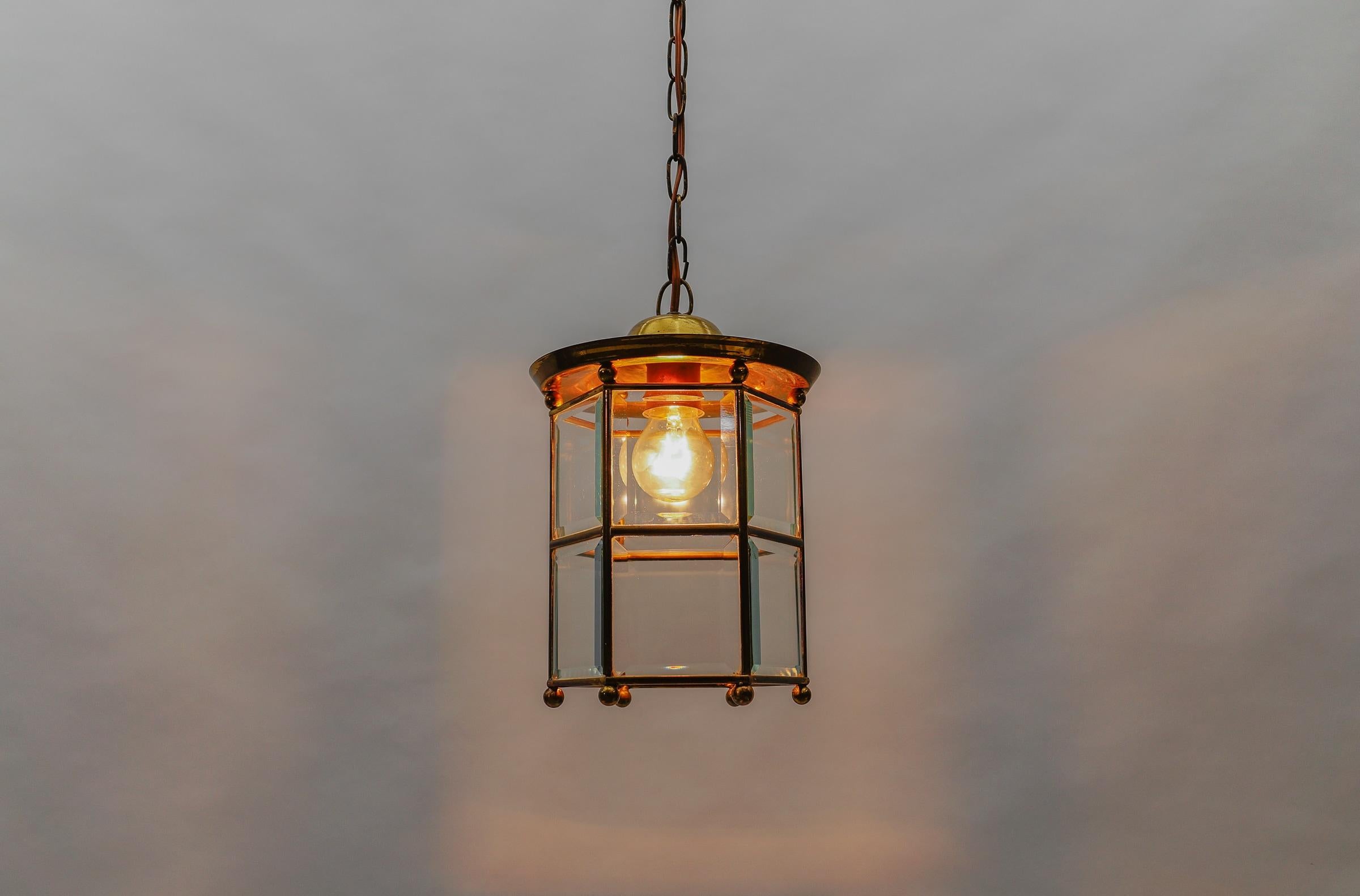 Awesome Adolf Loos Lobmeyr Light Cut Glass and Brass, Austria 1930s For Sale 10