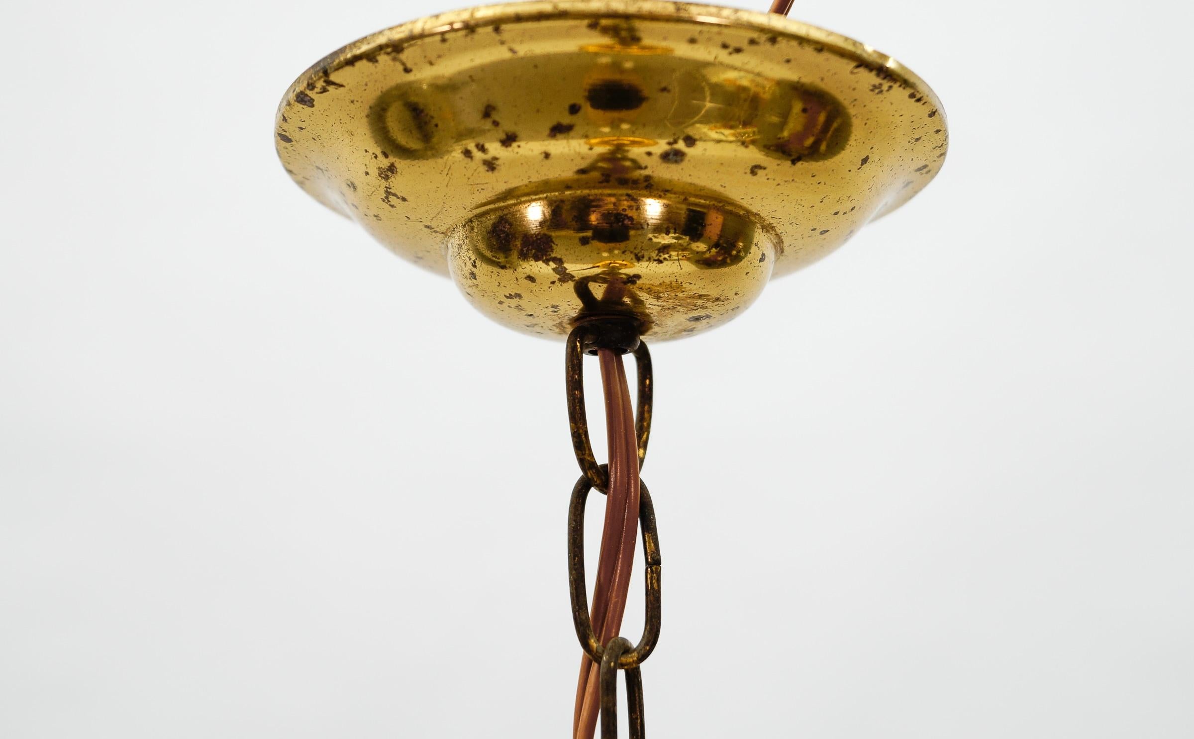 Awesome Adolf Loos Lobmeyr Light Cut Glass and Brass, Austria 1930s For Sale 13