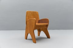 Awesome and Rare Scandinavian Wooden Childs Chair, 1960s