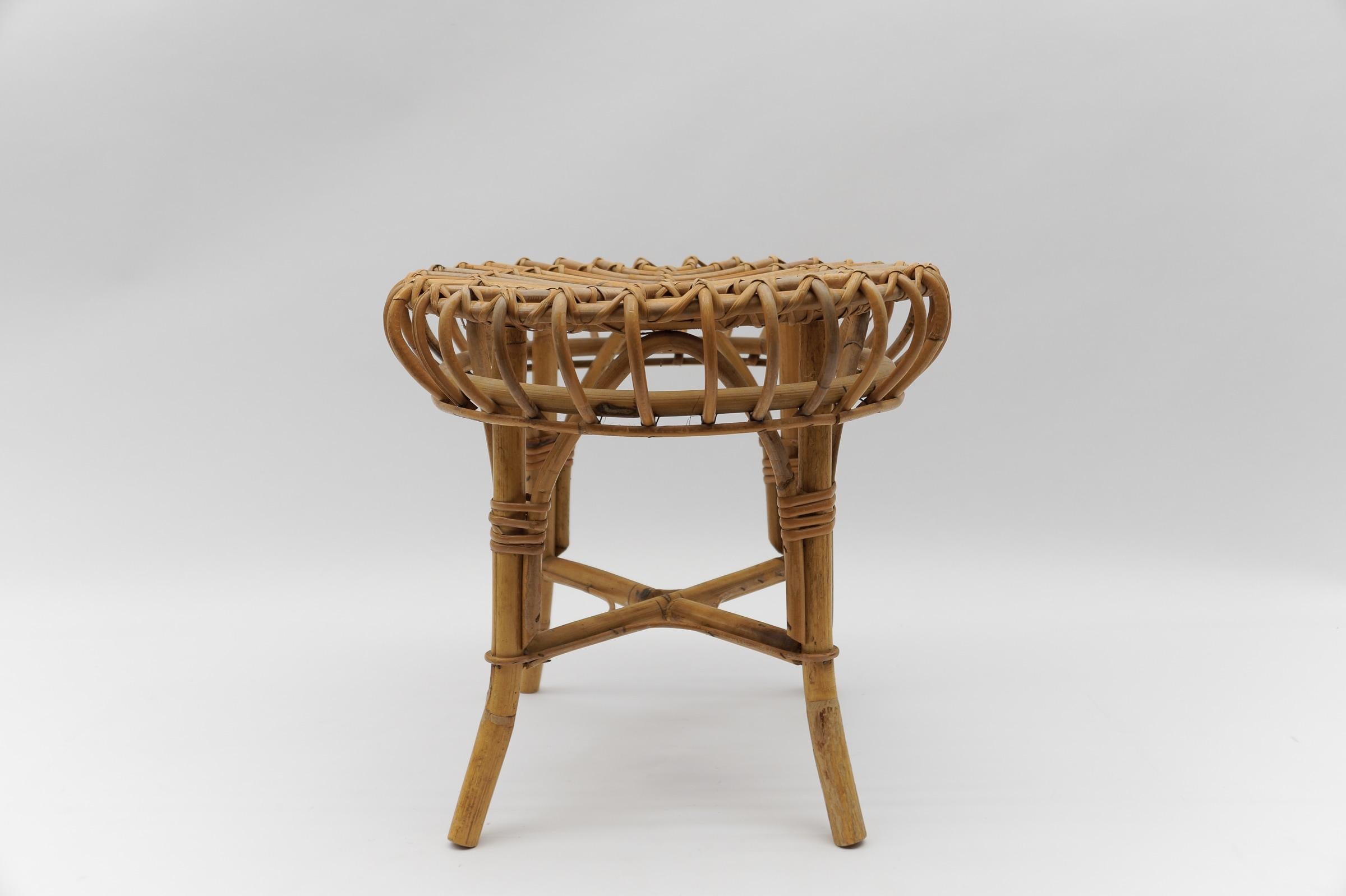 Italian Awesome Bamboo Stool by Franco Albini, 1950s Italy For Sale