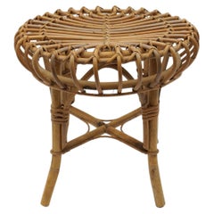 Awesome Bamboo Stool by Franco Albini, 1950s Italy