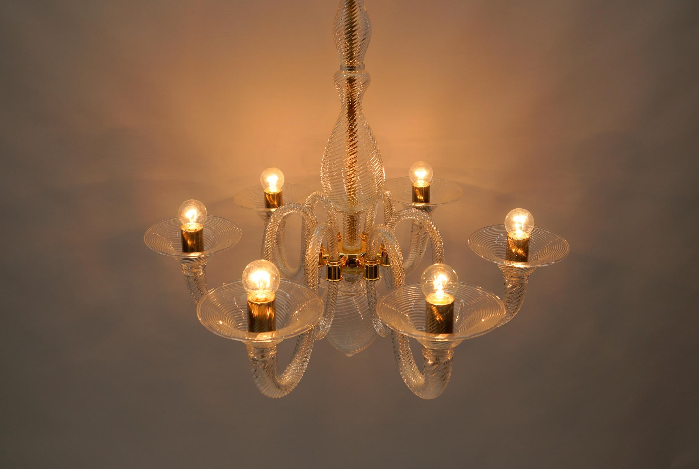 Awesome Barovier & Toso Chandelier, Murano Glass Italy  For Sale 5