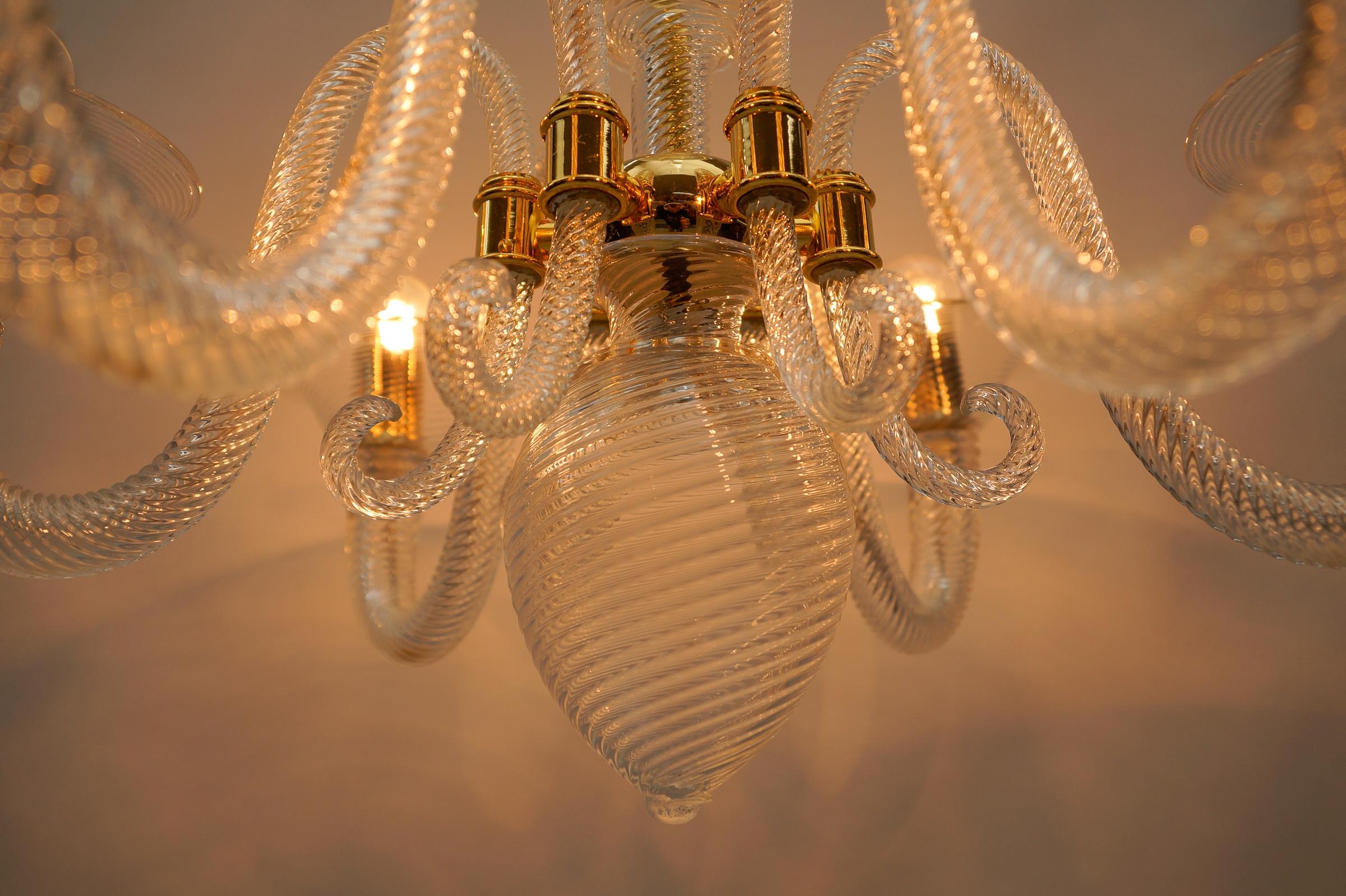 Awesome Barovier & Toso Chandelier, Murano Glass Italy  For Sale 9