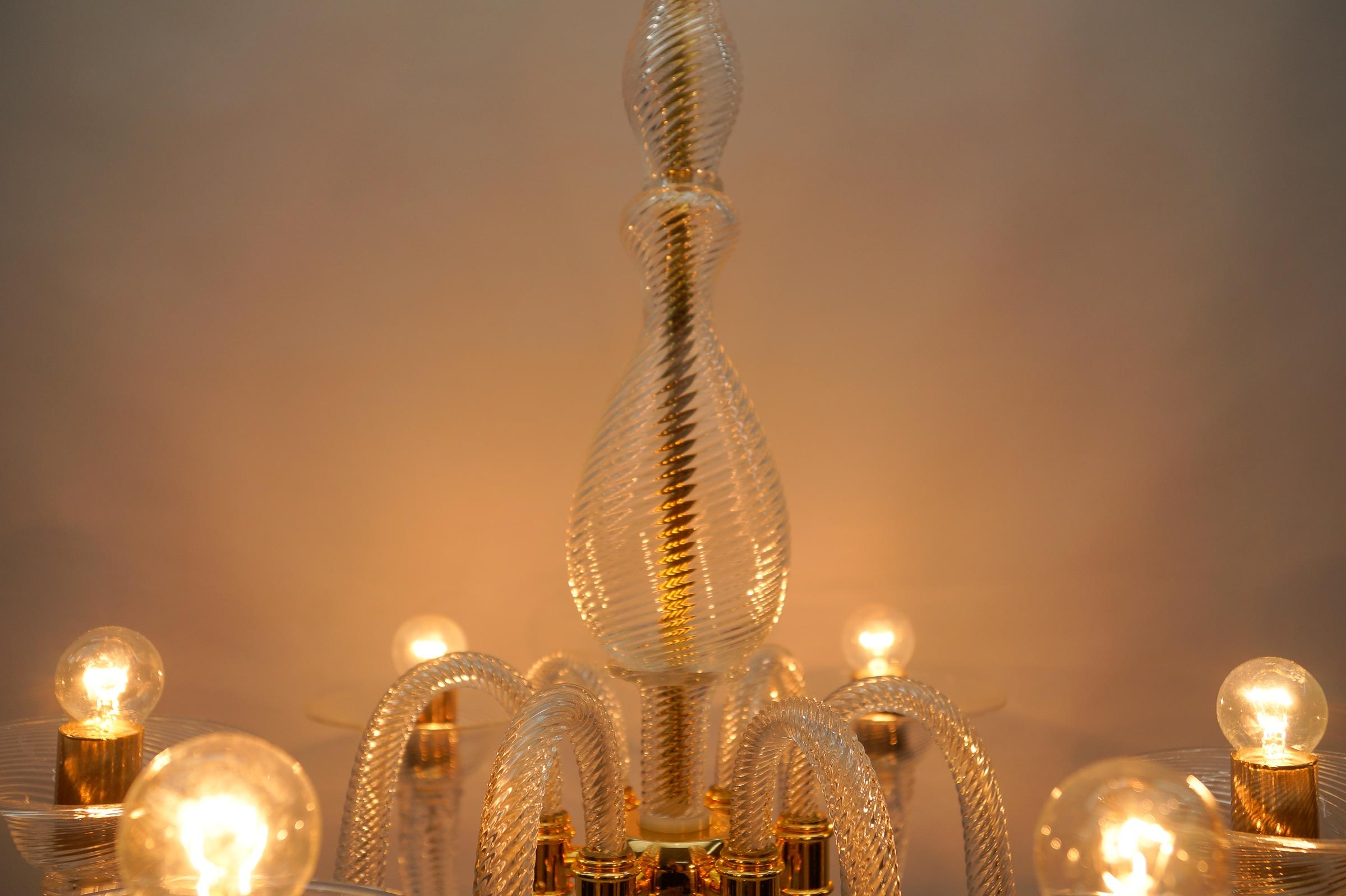 Awesome Barovier & Toso Chandelier, Murano Glass Italy  For Sale 10