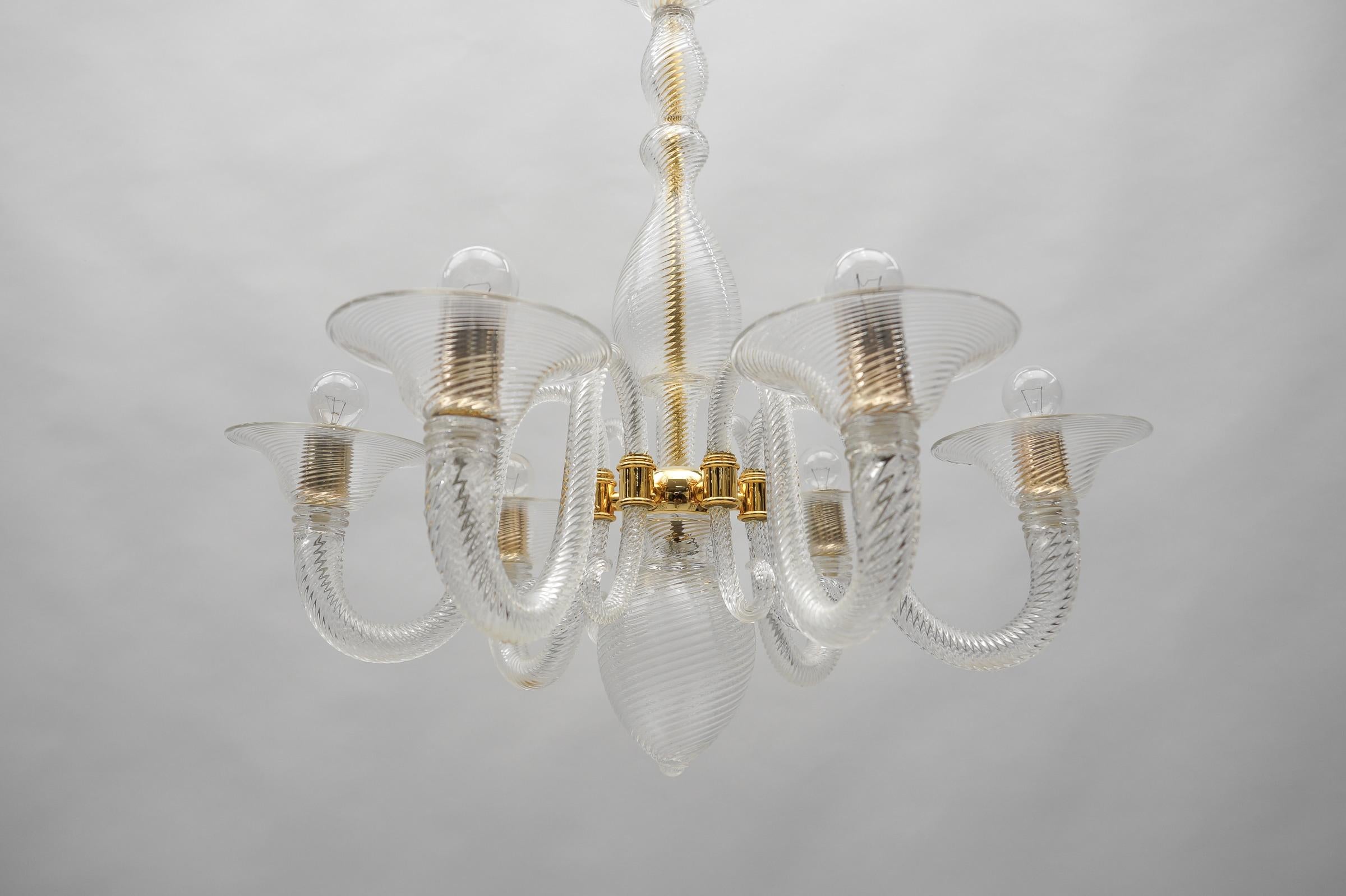 Awesome Barovier & Toso Chandelier, Murano Glass Italy  For Sale 1