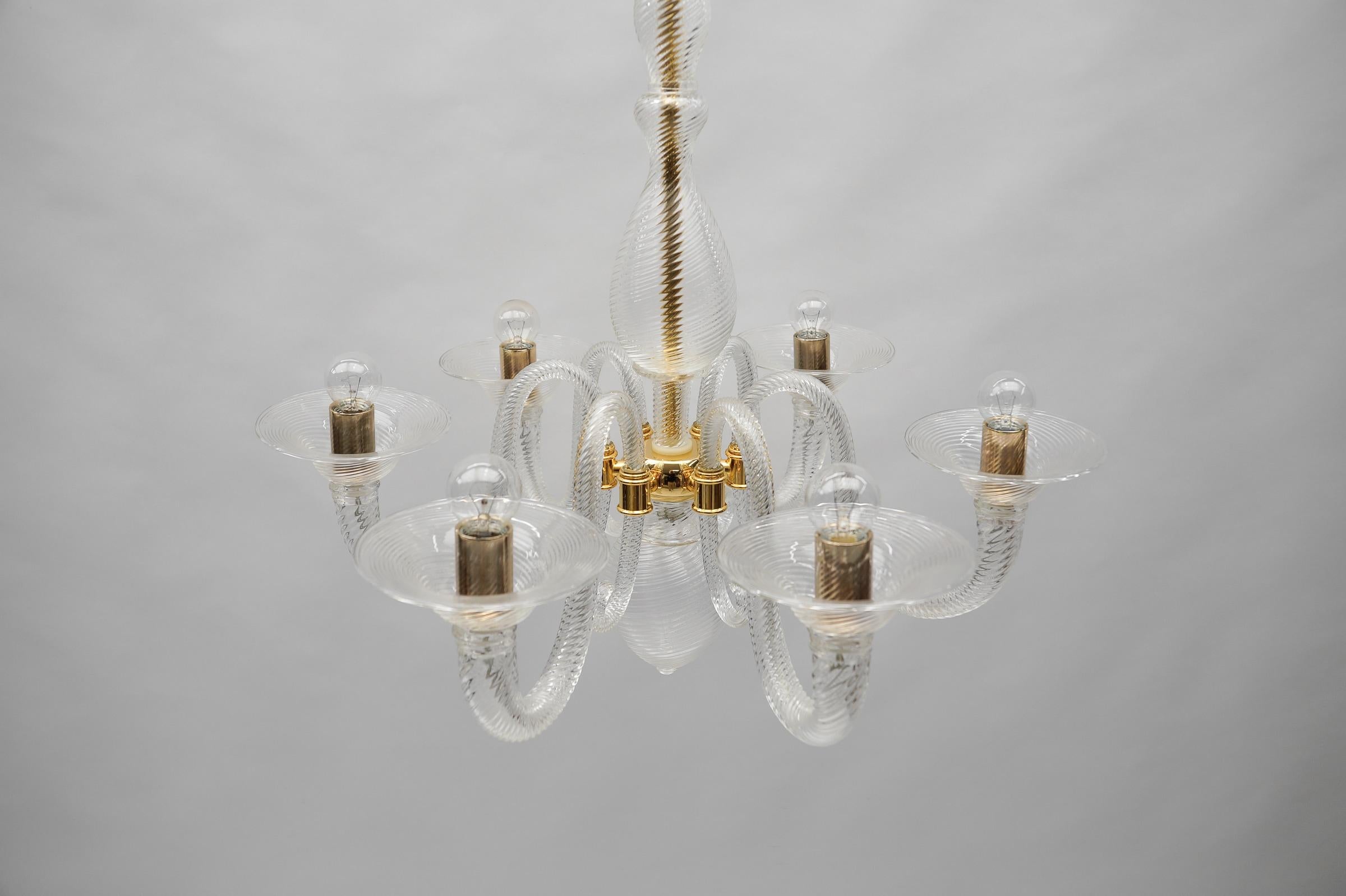 Awesome Barovier & Toso Chandelier, Murano Glass Italy  For Sale 4