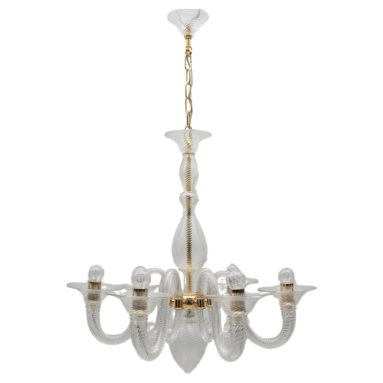 Awesome Barovier & Toso Chandelier, Murano Glass Italy  For Sale