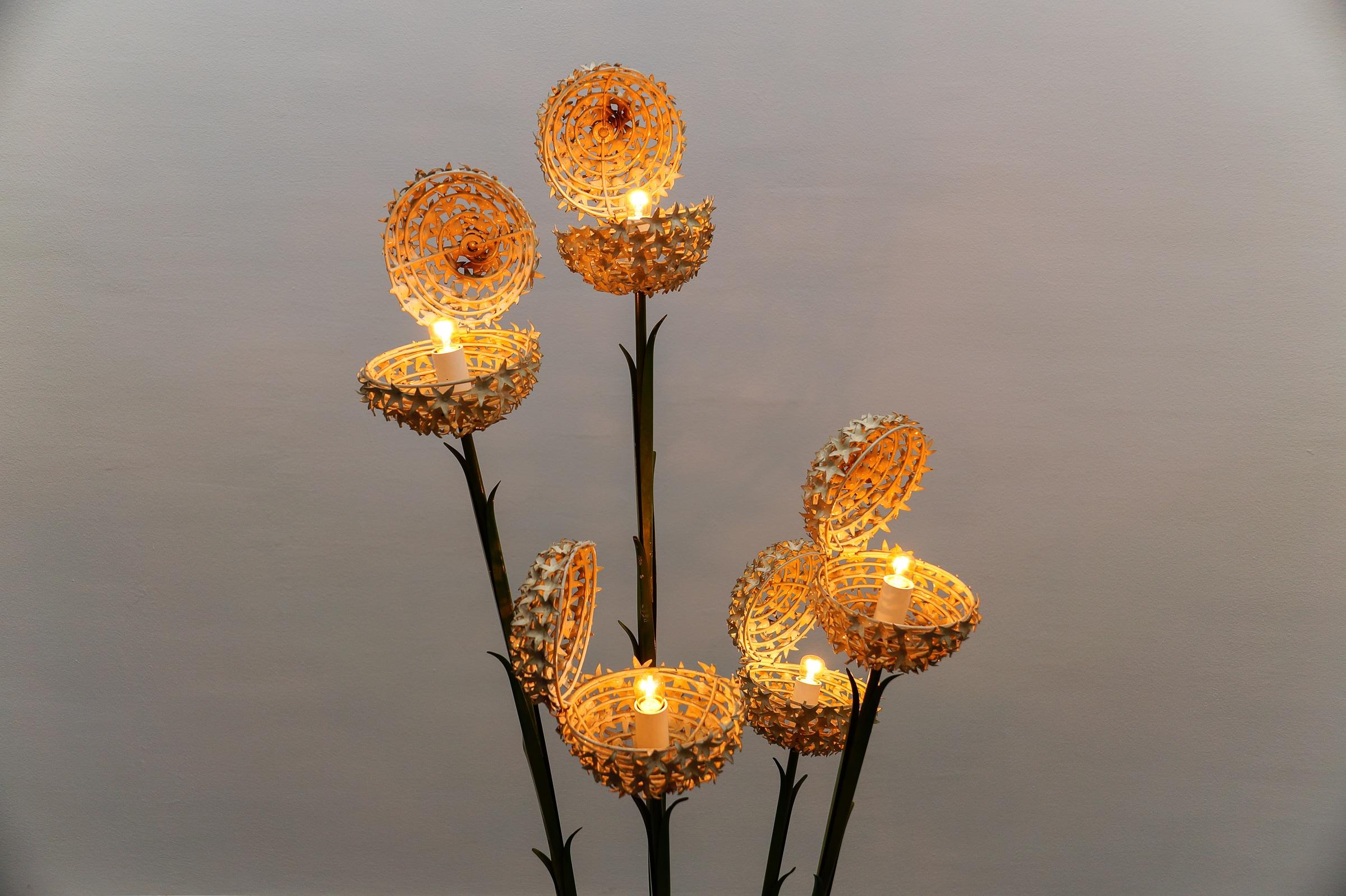 Awesome Beautiful Floral Stehleuchte von Hans Kögl, Deutschland 1960er Jahre im Angebot 10