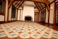 Awesome Brown Circles Pattern Contemporary Handwowen American Hooked Rug