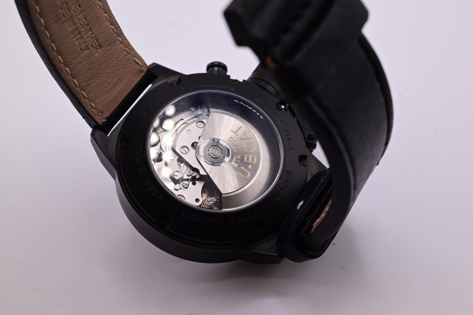 Awesome Classico CAB U-BOAT Chronograph DLC Diver 45 MM Destro 5