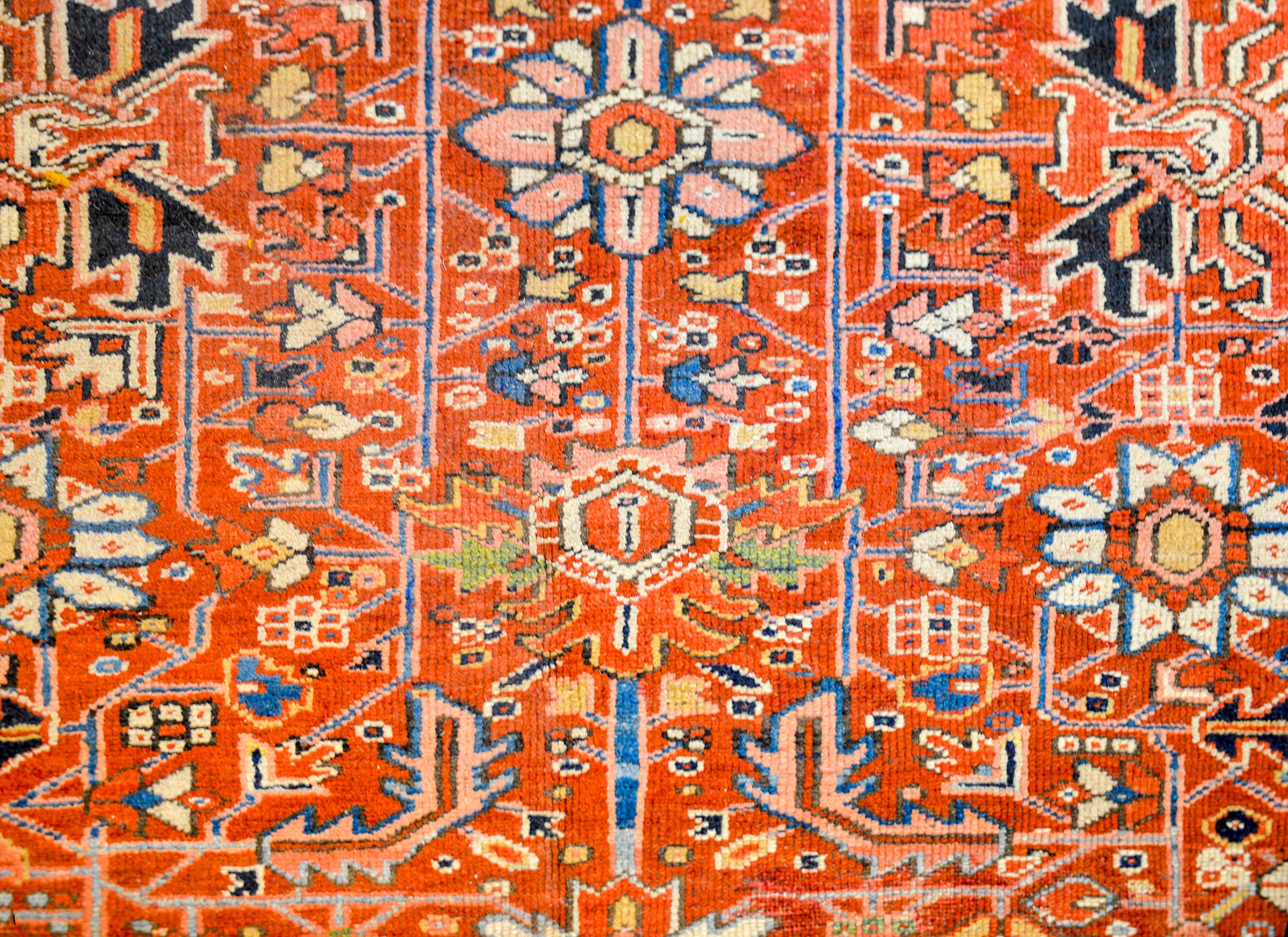 Vegetable Dyed Awesome Early 20th Century Heriz Rug