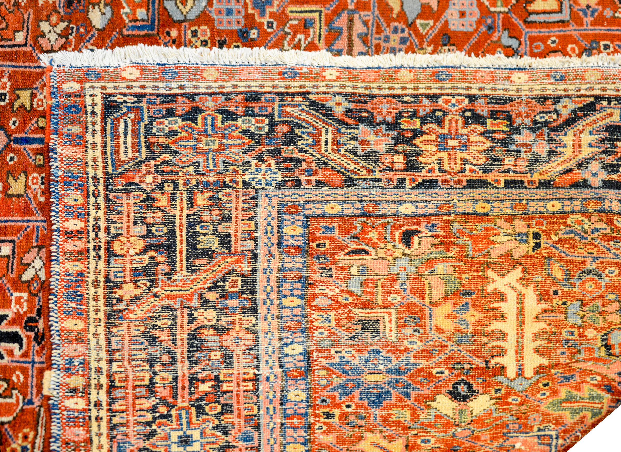 Awesome Early 20th Century Heriz Rug 1