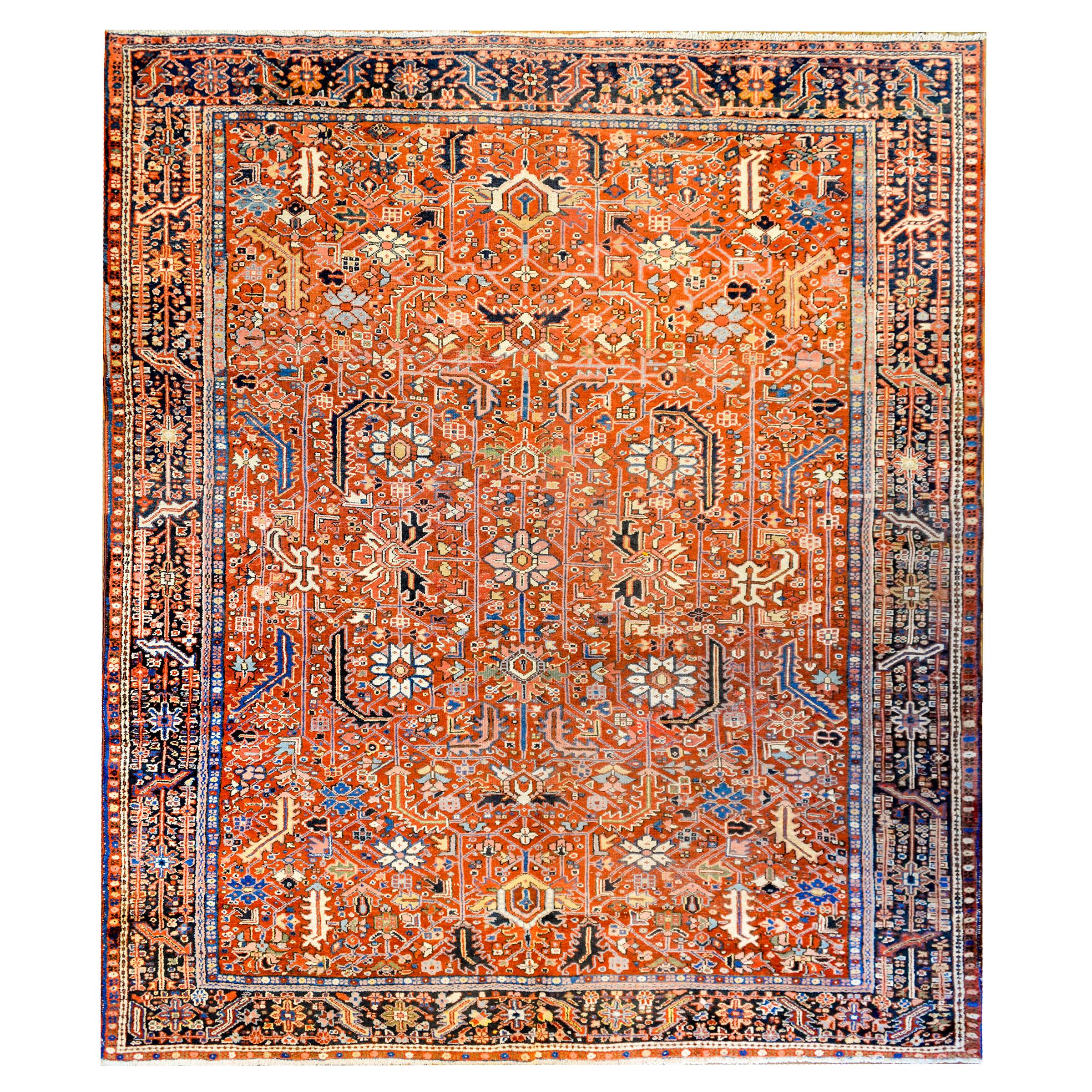 Awesome Early 20th Century Heriz Rug
