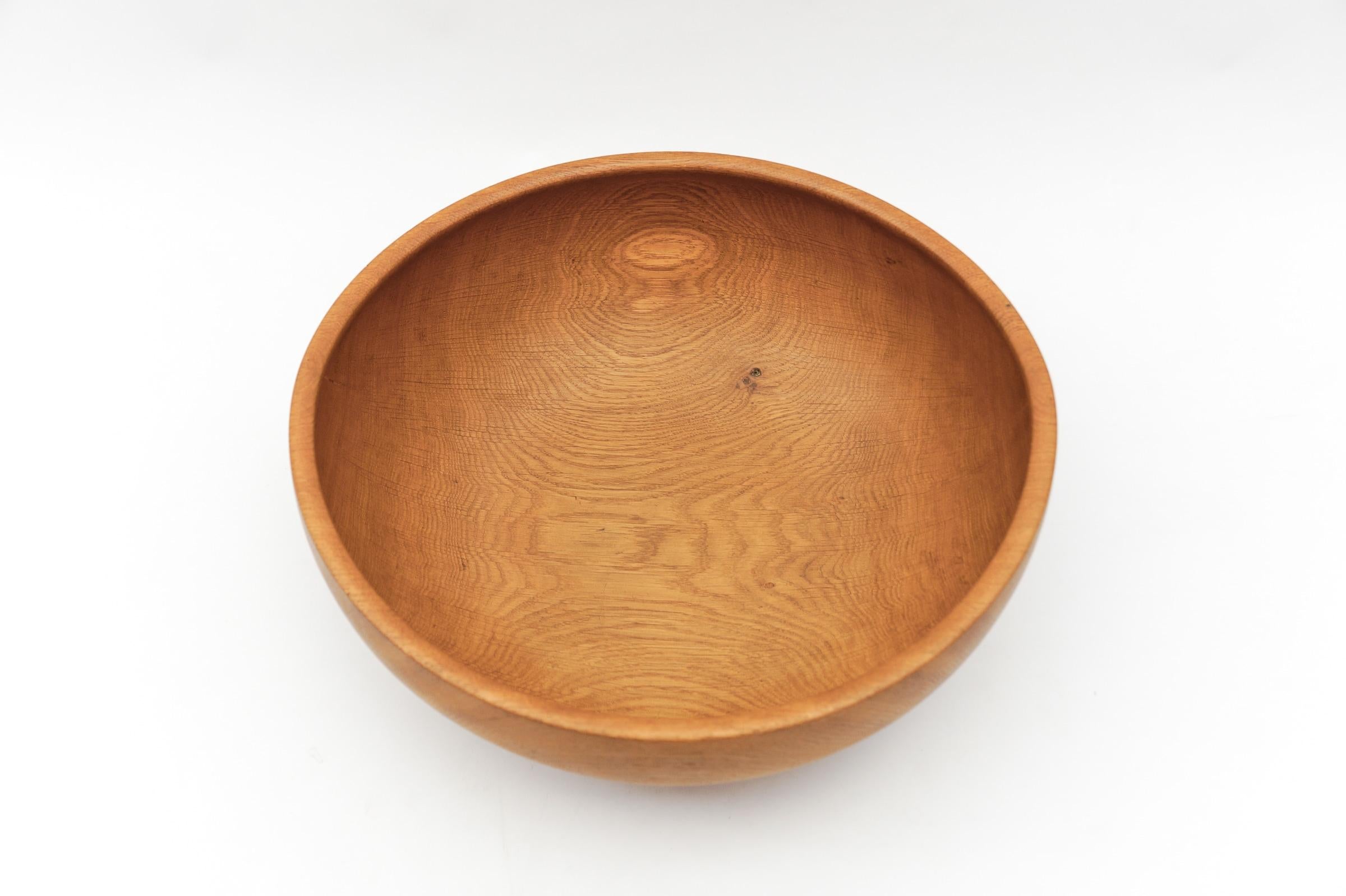 Awesome Huge Mid-Century Modern Oak Bowl by K. Weichselbaum, 1999 Germany For Sale 6