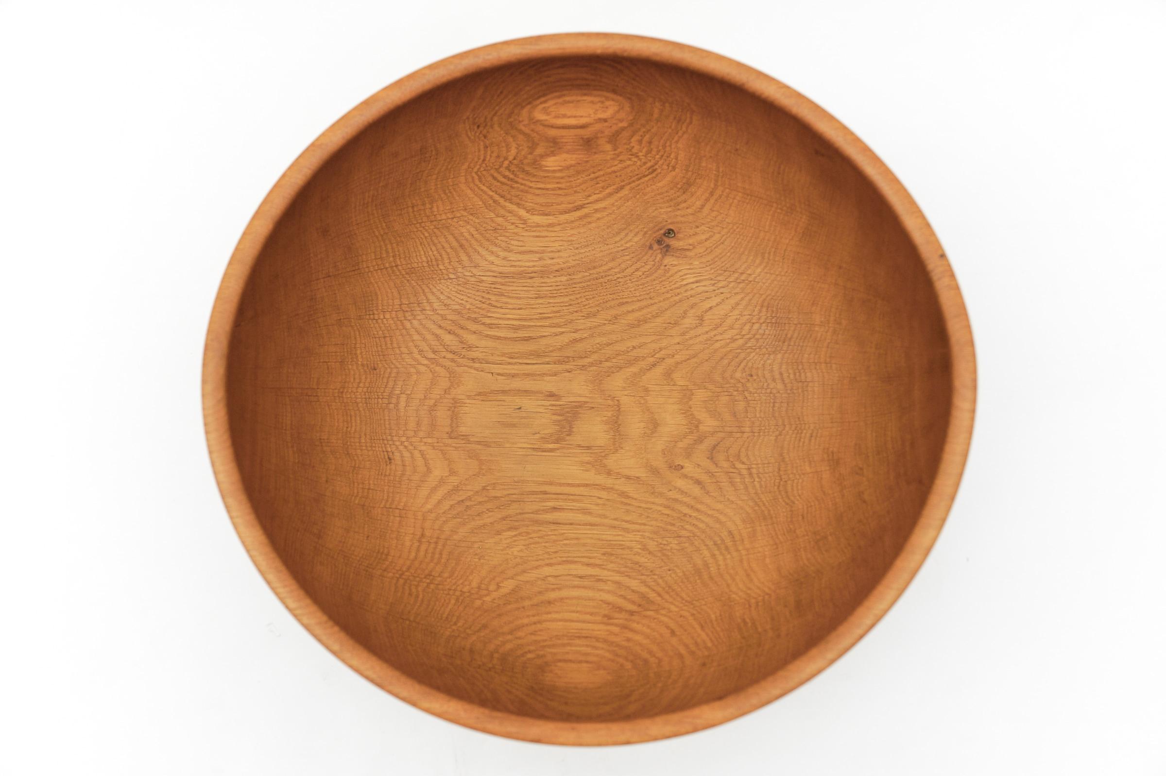 Awesome Huge Mid-Century Modern Oak Bowl by K. Weichselbaum, 1999 Germany For Sale 7