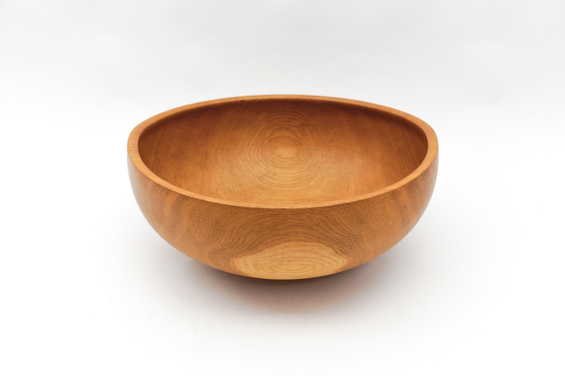 Awesome Huge Mid-Century Modern Oak Bowl by K. Weichselbaum, 1999 Germany For Sale 9