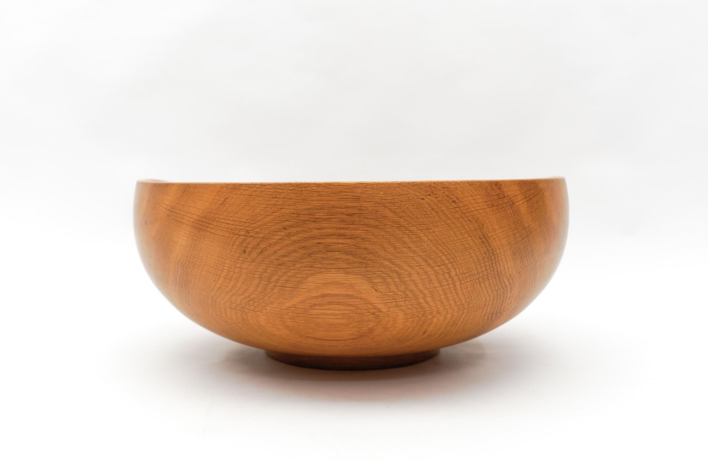 Mid-20th Century Awesome Huge Mid-Century Modern Oak Bowl by K. Weichselbaum, 1999 Germany For Sale