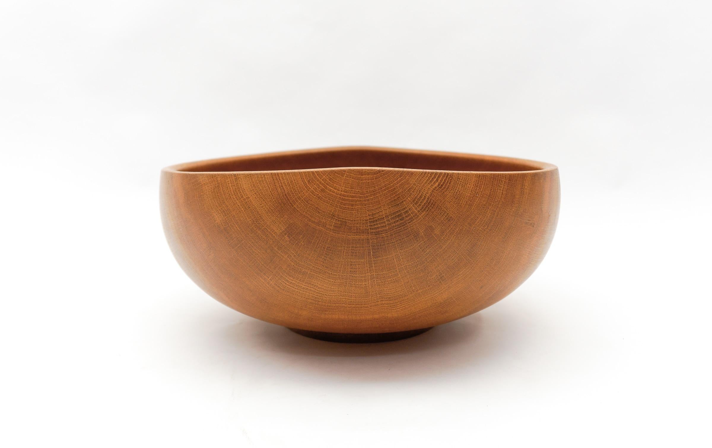 Awesome Huge Mid-Century Modern Oak Bowl by K. Weichselbaum, 1999 Germany For Sale 3
