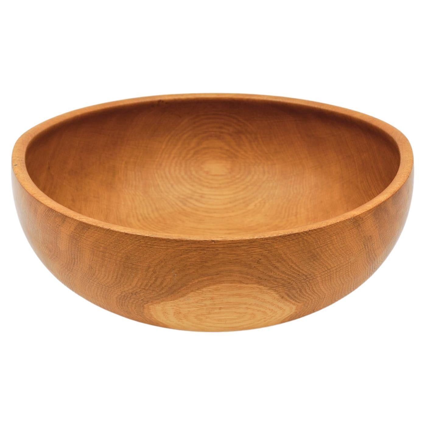 Awesome Huge Mid-Century Modern Oak Bowl by K. Weichselbaum, 1999 Germany For Sale