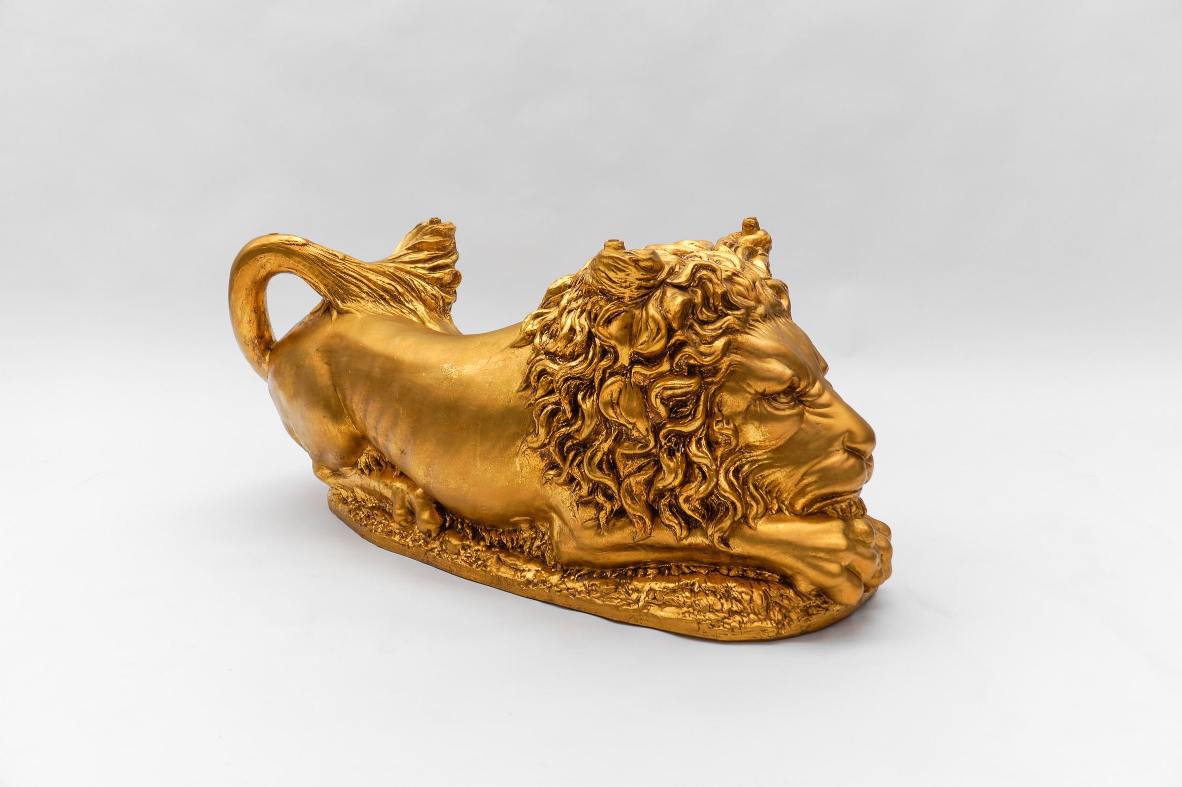 Awesome Italienischer handgefertigter Löwen-Couchtischsockel aus Keramik, 1960er Jahre im Angebot 5