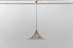 Impressionante lampada a sospensione a tulipano italiana, anni '80