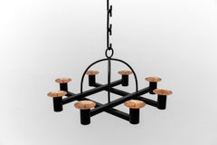 Awesome Metal and Copper Ceiling Candle Holder, 1960s Mid-Century Modern