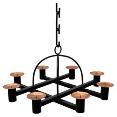 Awesome Metal and Copper Ceiling Candle Holder, 1960s Mid-Century Modern
