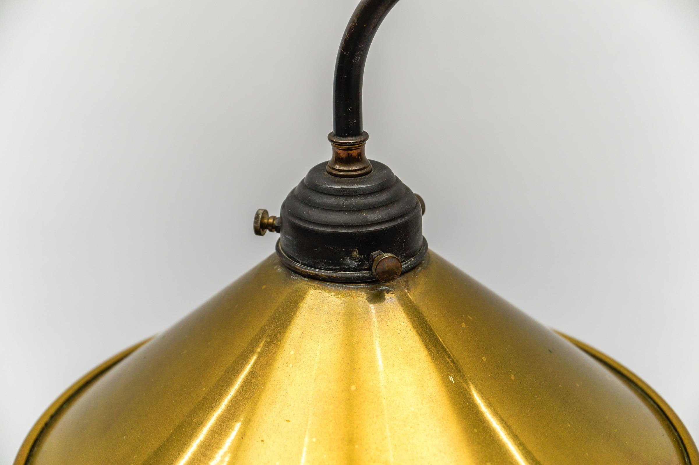 Awesome Mid-Century Brass and Metal Billiard Ceiling Lamp, 1960s  For Sale 4