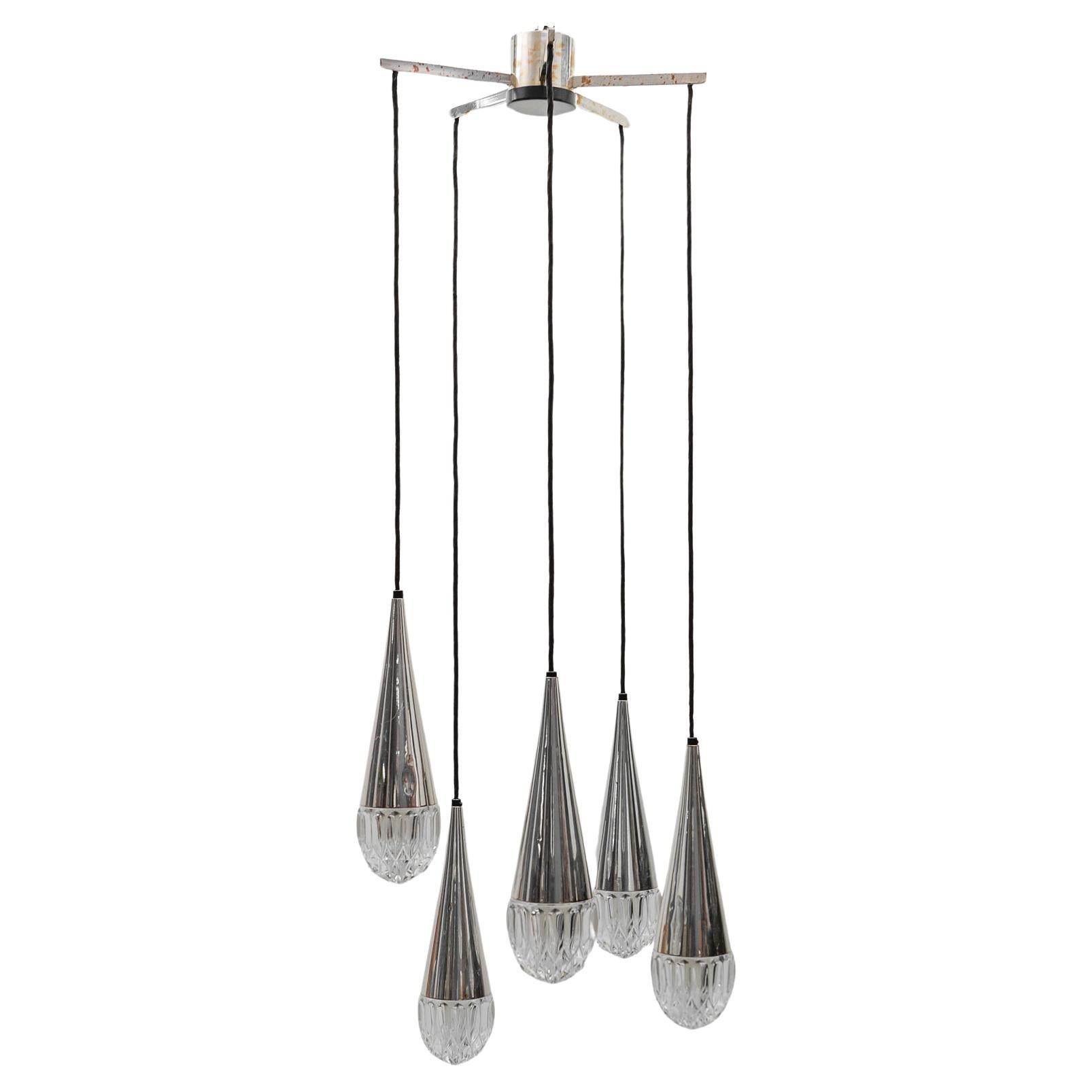 Awesome Mid-Century Modern Cascading Lamp by Kaiser Leuchten, 1960s Germany
