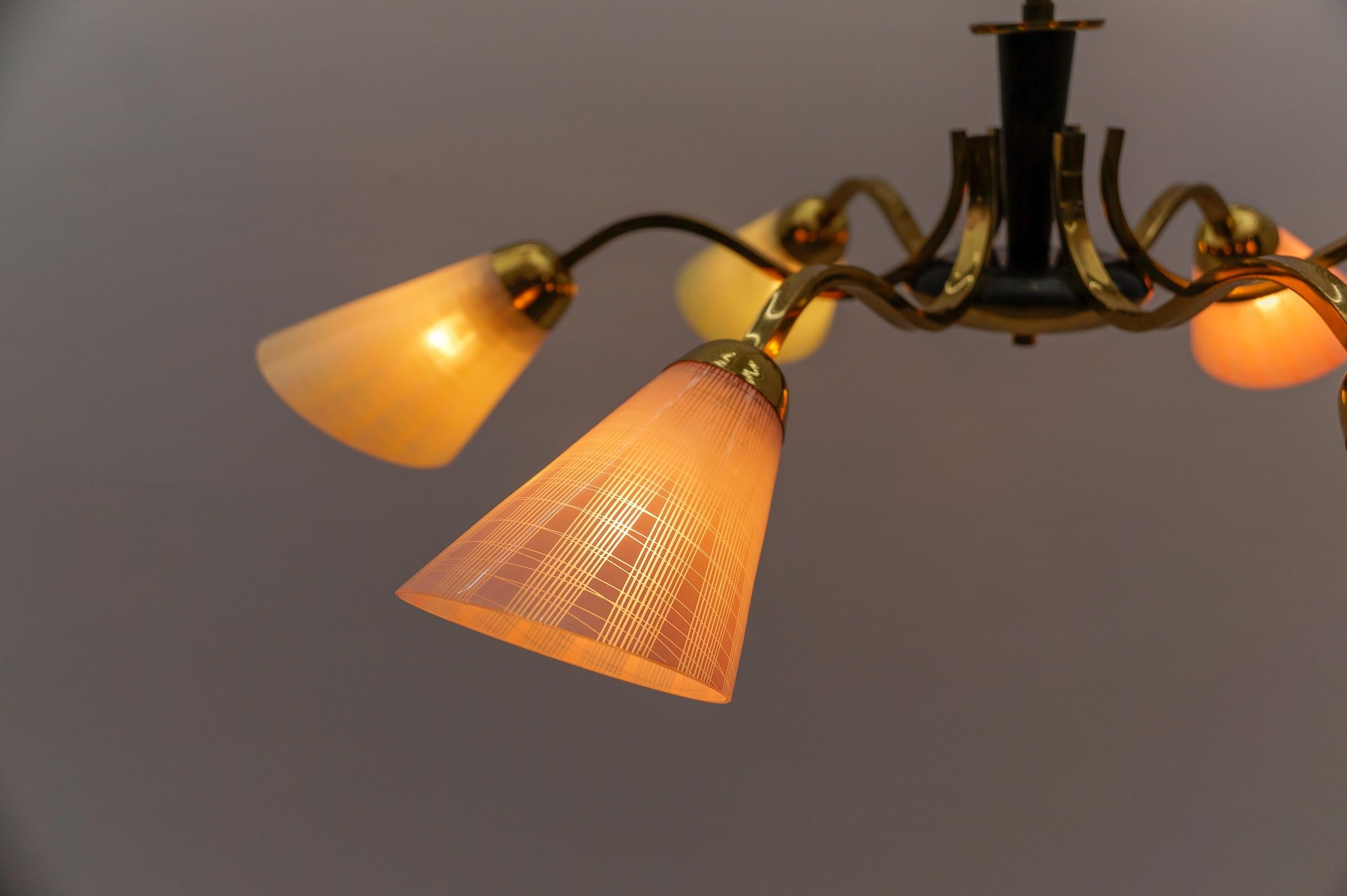 Awesome Multicolored Spider Lamp in the Manner of Arteluce, Italy, 1950s For Sale 4