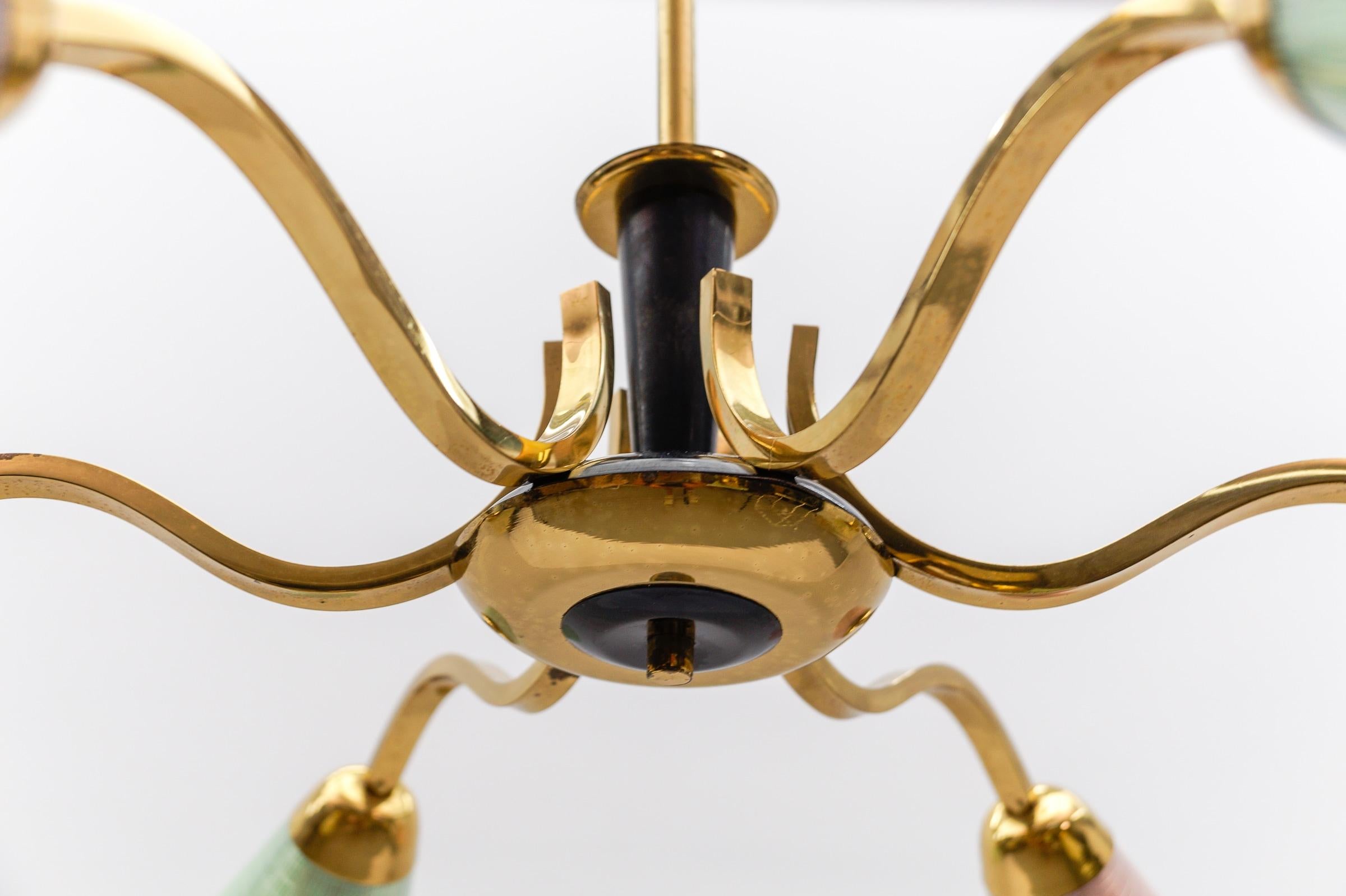 Awesome Multicolored Spider Lamp in the Manner of Arteluce, Italy, 1950s For Sale 7