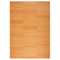 Awesome Orange Color Contemporary Handwoven Shaker Style Flat Weave Rug 10 x 14