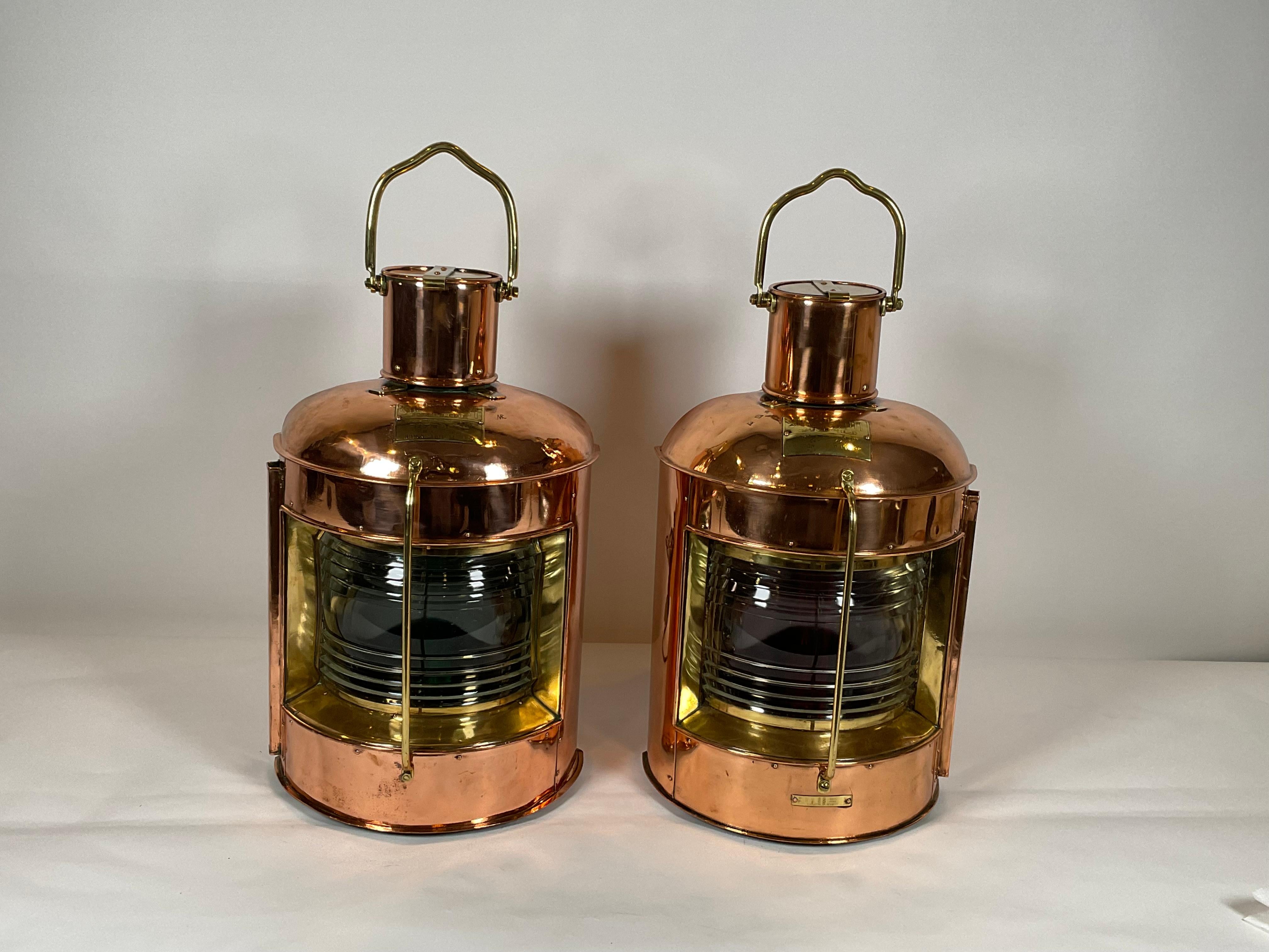 Awesome Pair of Ship’s Port and Starboard Lanterns 6