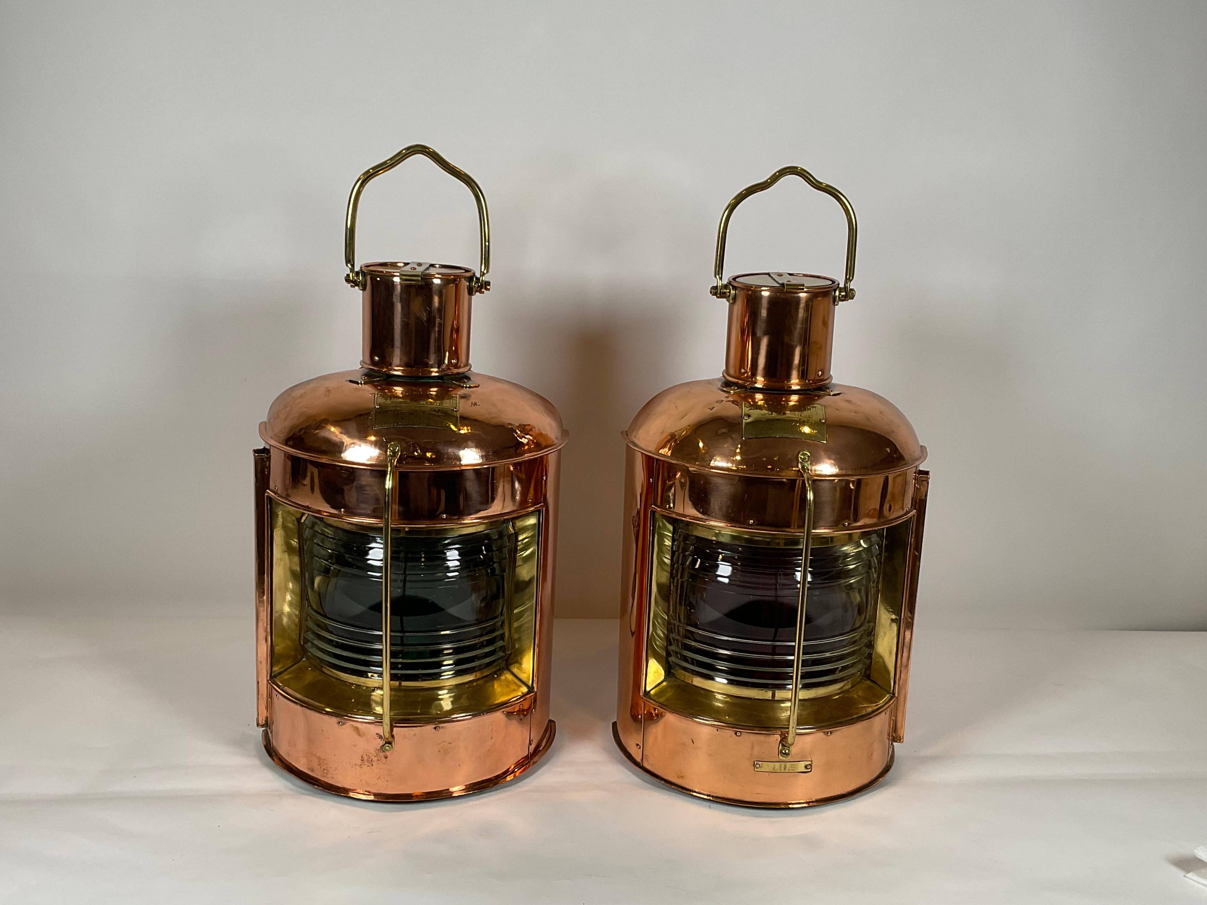 Awesome Pair of Ship’s Port and Starboard Lanterns 7