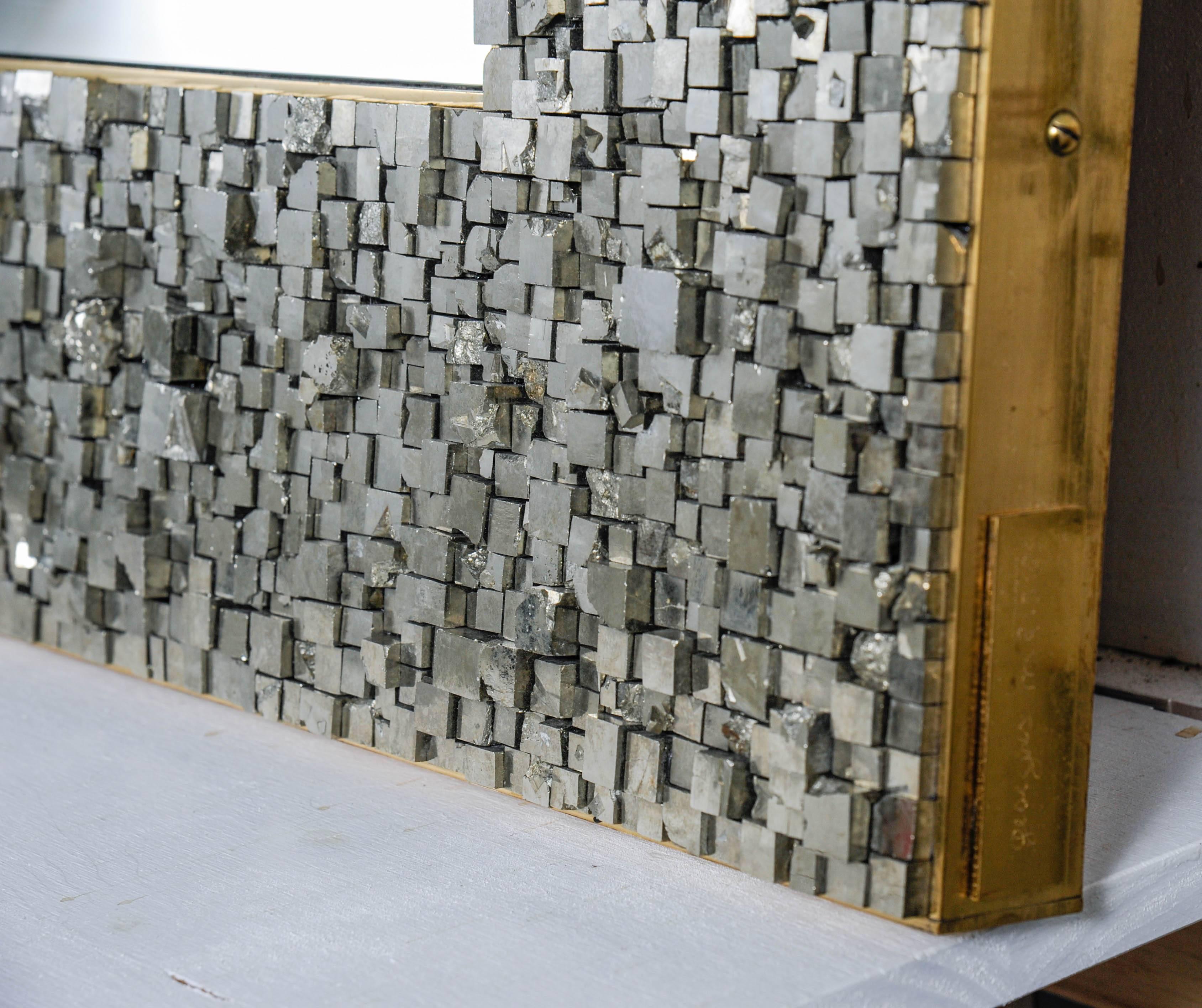 Impresionante Espejo de piritas de Georges Mathias en Excelente estado para la venta en Bois-Colombes, FR