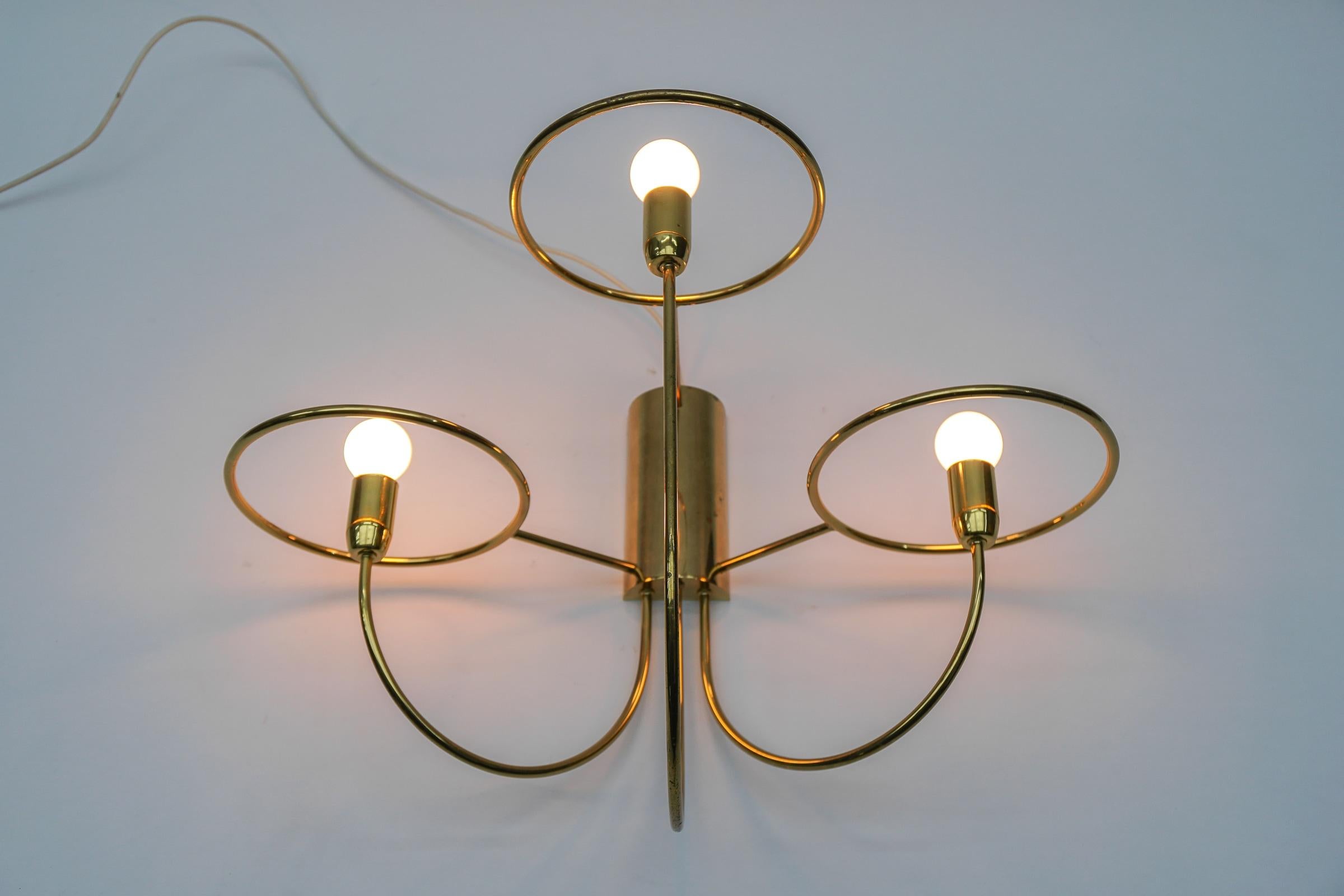 Awesome Rare 3-Light Wall Lamp, 1960s For Sale 5