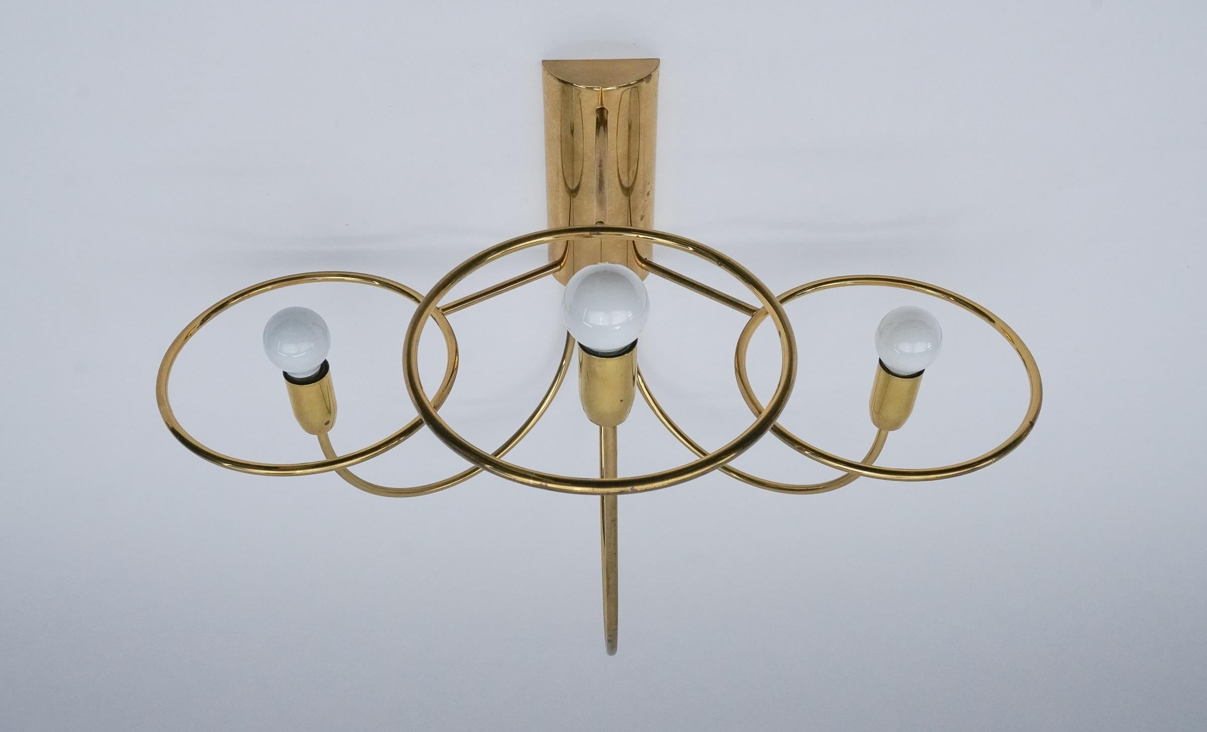 Awesome Rare 3-Light Wall Lamp, 1960s For Sale 7