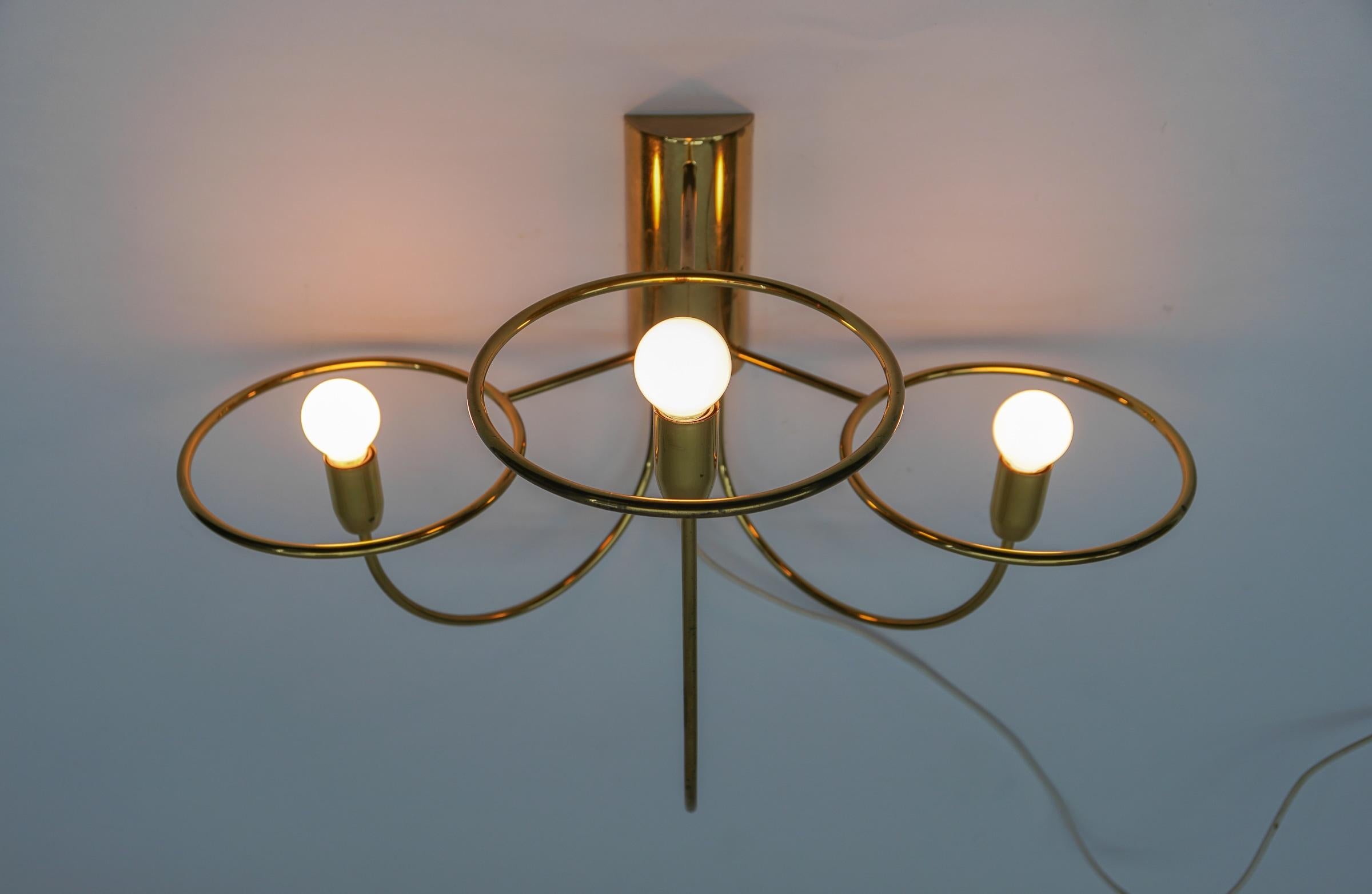Awesome Rare 3-Light Wall Lamp, 1960s In Good Condition For Sale In Nürnberg, Bayern