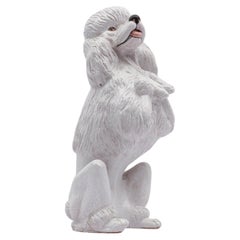 Awesome realistic ceramic Poodle from Italy, 1960s