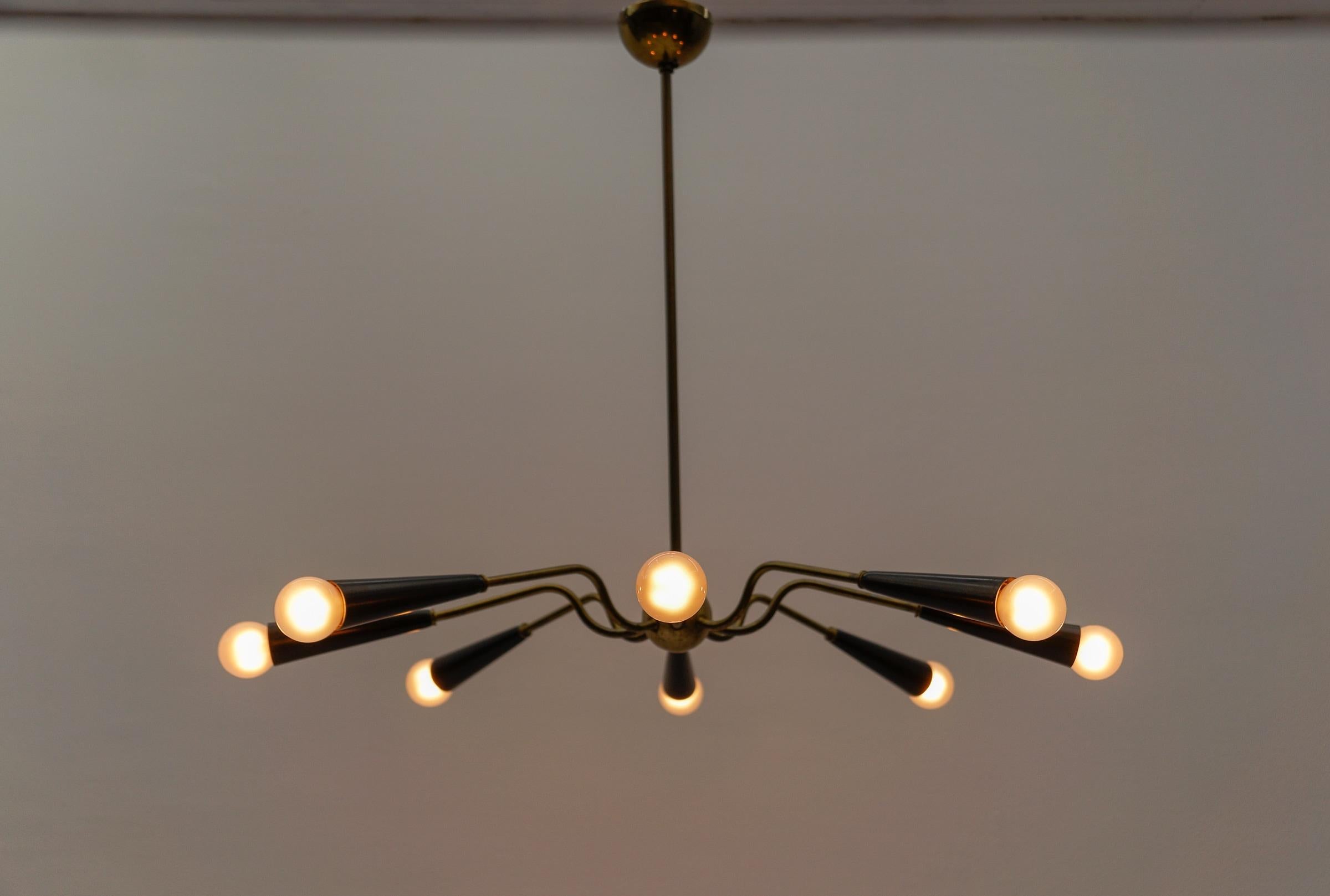 italien Superbe lampe Sputnik à la manière d'Arteluce, Italie, années 1950 en vente